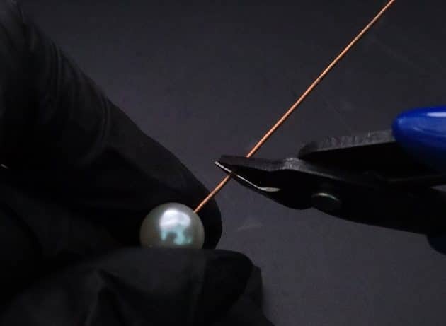 Wire-Wrapping Stylish Single Pearl Necklace Pendant Tutorial 8