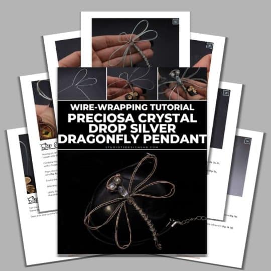 Preciosa Crystal Drop Silver Dragonfly Pendant Tutorial-Cover