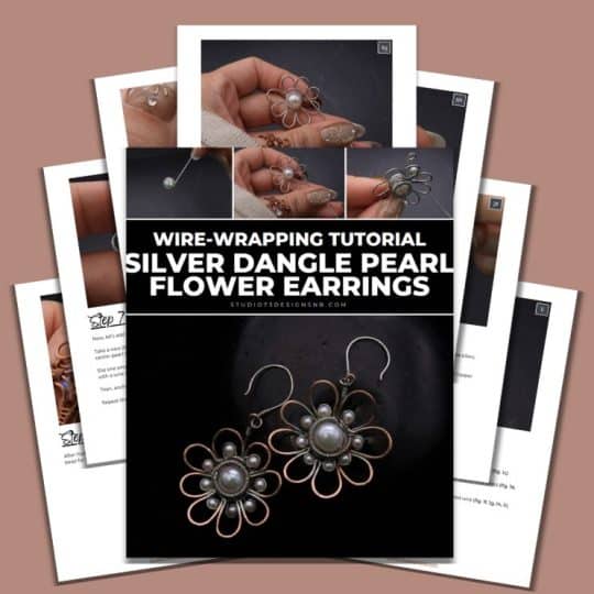 Silver Dangle Pearl Flower Earrings Tutorial-Cover