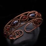 Wire-Wrapping Earthy Red Crystal Wire Loop Cuff Bracelet Tutorial 0