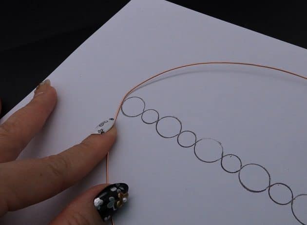 Wire-Wrapping Earthy Red Crystal Wire Loop Cuff Bracelet Tutorial 4