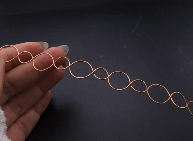 Wire-Wrapping Earthy Red Crystal Wire Loop Cuff Bracelet Tutorial 6