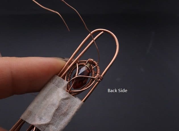 Wire-Wrapping Earthy Red Crystal Wire Loop Cuff Bracelet Tutorial 62