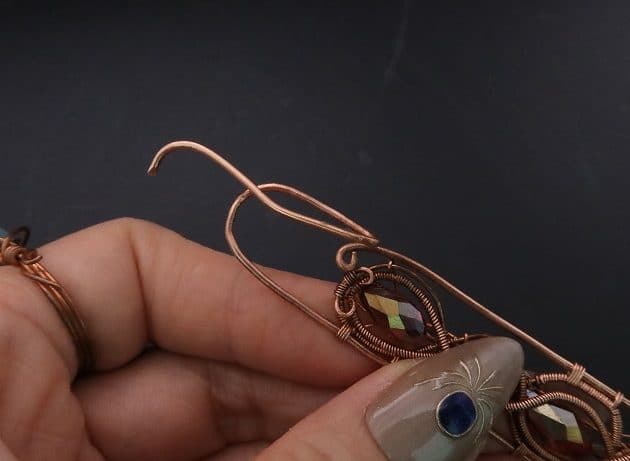 Wire-Wrapping Earthy Red Crystal Wire Loop Cuff Bracelet Tutorial 75
