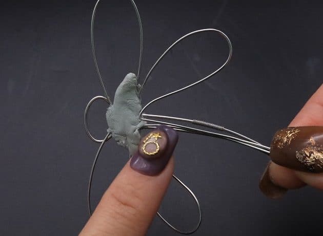 Wire-Wrapping Preciosa Crystal Drop Silver Dragonfly Pendant Tutorial 17