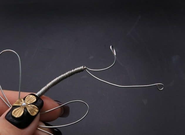 Wire-Wrapping Preciosa Crystal Drop Silver Dragonfly Pendant Tutorial 23