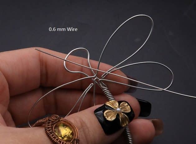 Wire-Wrapping Preciosa Crystal Drop Silver Dragonfly Pendant Tutorial 25