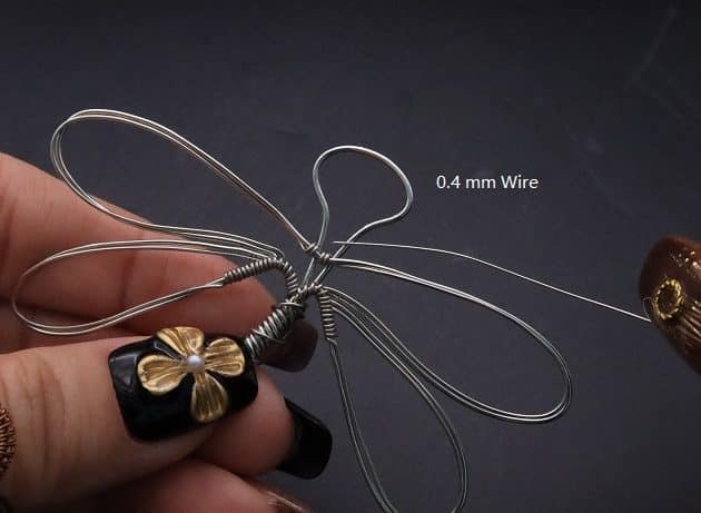 Wire-Wrapping Preciosa Crystal Drop Silver Dragonfly Pendant Tutorial 35