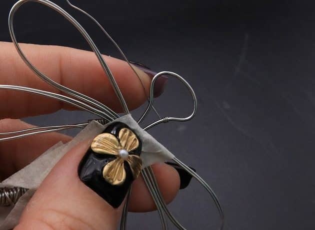 Wire-Wrapping Preciosa Crystal Drop Silver Dragonfly Pendant Tutorial 36
