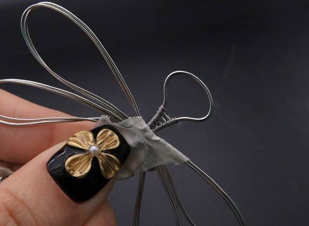 Wire-Wrapping Preciosa Crystal Drop Silver Dragonfly Pendant Tutorial 39