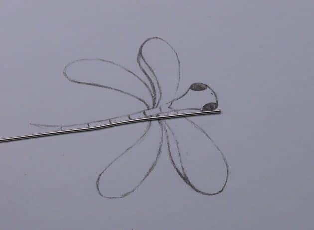 Wire-Wrapping Preciosa Crystal Drop Silver Dragonfly Pendant Tutorial 4