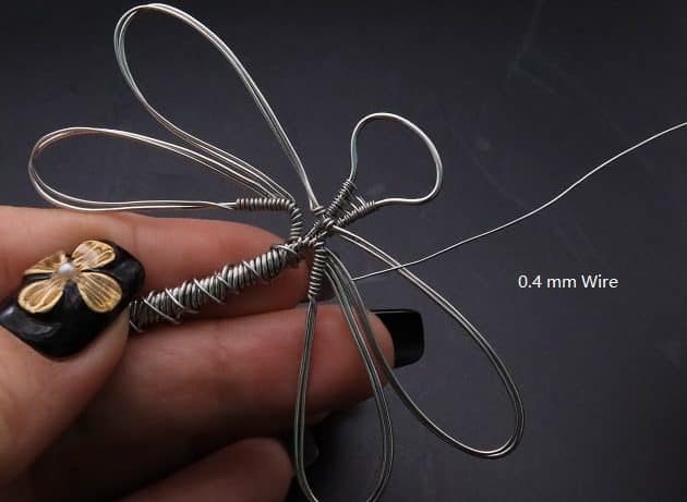 Wire-Wrapping Preciosa Crystal Drop Silver Dragonfly Pendant Tutorial 41