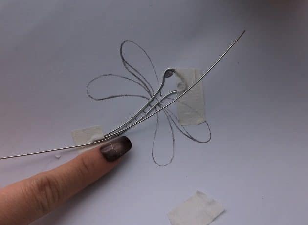Wire-Wrapping Preciosa Crystal Drop Silver Dragonfly Pendant Tutorial 5