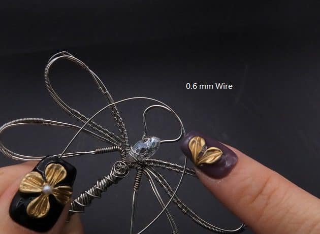 Wire-Wrapping Preciosa Crystal Drop Silver Dragonfly Pendant Tutorial 55