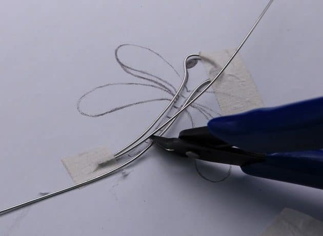 Wire-Wrapping Preciosa Crystal Drop Silver Dragonfly Pendant Tutorial 6