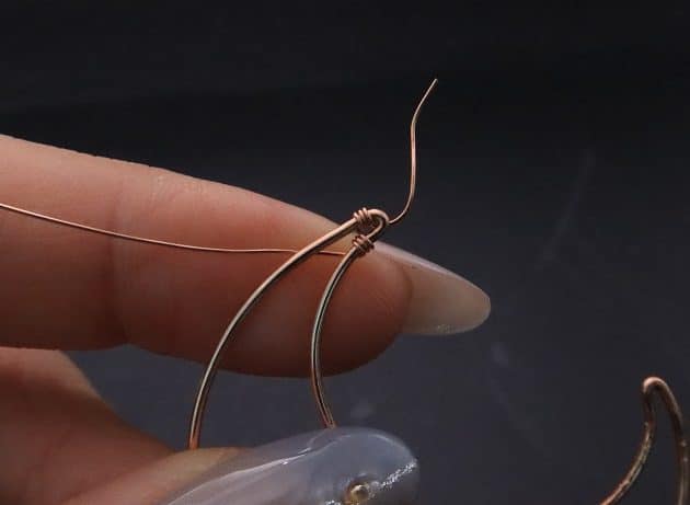 Wire-Wrapping Dreamy Birthstone Charm Crescent Pendant Tutorial 12
