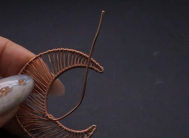Wire-Wrapping Dreamy Birthstone Charm Crescent Pendant Tutorial 23