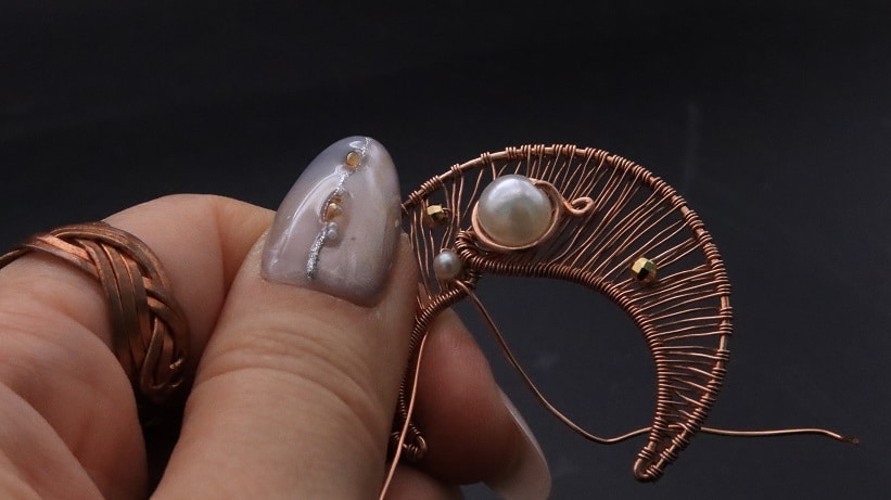 Wire-Wrapping Dreamy Birthstone Charm Crescent Pendant Tutorial