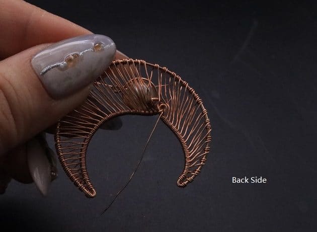 Wire-Wrapping Dreamy Birthstone Charm Crescent Pendant Tutorial 36