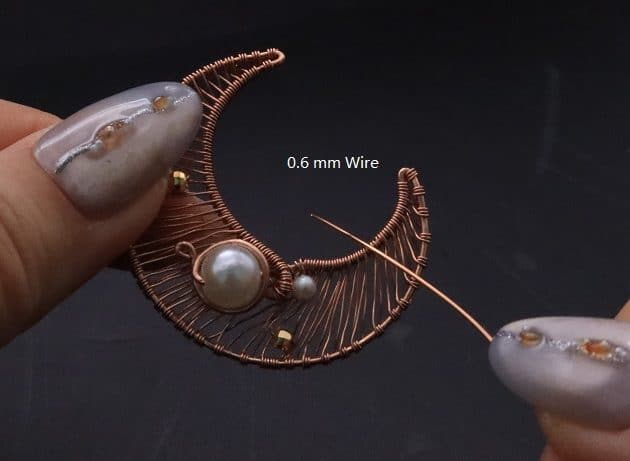 Wire-Wrapping Dreamy Birthstone Charm Crescent Pendant Tutorial 59