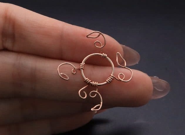 Wire-Wrapping Elven Statement Pearl Vine Cuff Bracelet Tutorial 12
