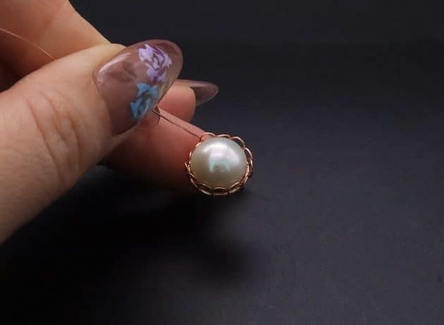 Wire-Wrapping Elven Statement Pearl Vine Cuff Bracelet Tutorial 28
