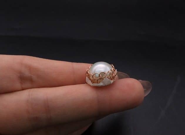 Wire-Wrapping Elven Statement Pearl Vine Cuff Bracelet Tutorial 30