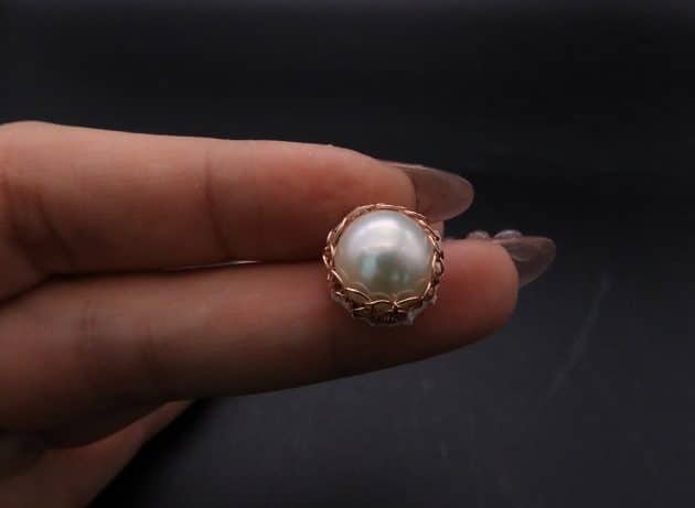 Wire-Wrapping Elven Statement Pearl Vine Cuff Bracelet Tutorial 31