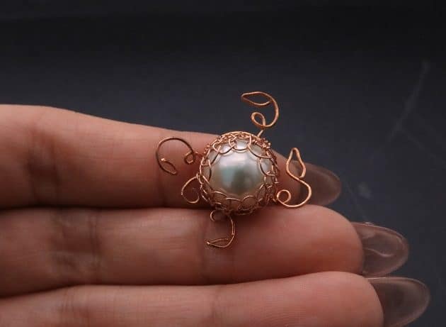 Wire-Wrapping Elven Statement Pearl Vine Cuff Bracelet Tutorial 38