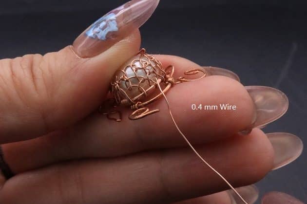 Wire-Wrapping Elven Statement Pearl Vine Cuff Bracelet Tutorial 39