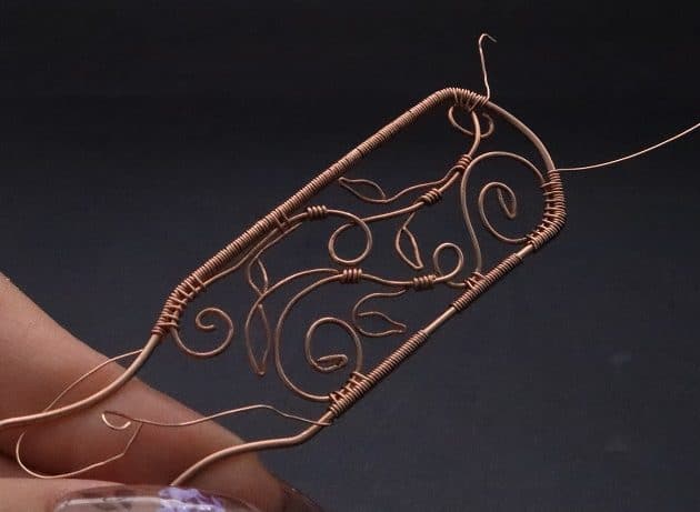 Wire-Wrapping Elven Statement Pearl Vine Cuff Bracelet Tutorial 45