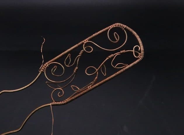 Wire-Wrapping Elven Statement Pearl Vine Cuff Bracelet Tutorial 46