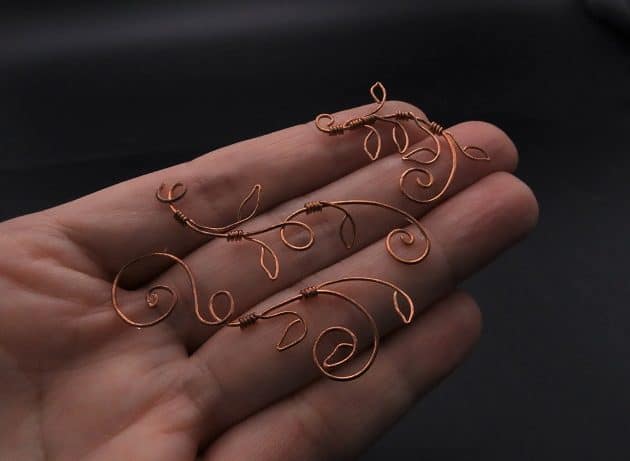 Wire-Wrapping Elven Statement Pearl Vine Cuff Bracelet Tutorial 48