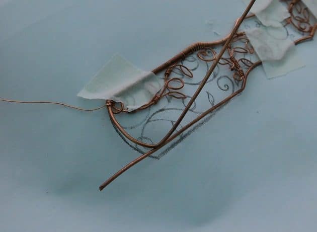 Wire-Wrapping Elven Statement Pearl Vine Cuff Bracelet Tutorial 49