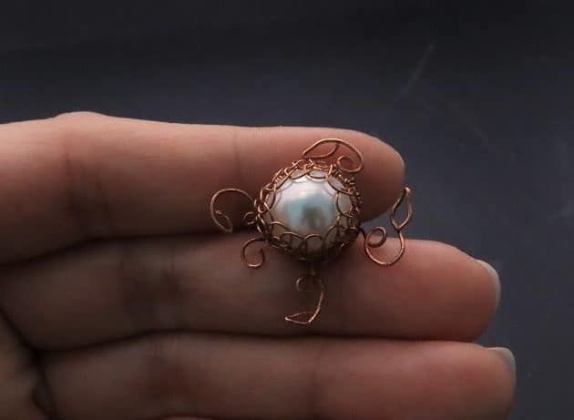 Wire-Wrapping Elven Statement Pearl Vine Cuff Bracelet Tutorial 53