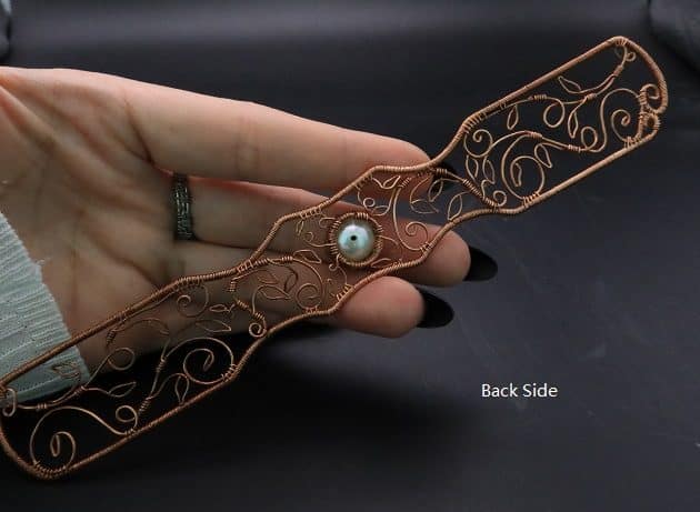 Wire-Wrapping Elven Statement Pearl Vine Cuff Bracelet Tutorial 56