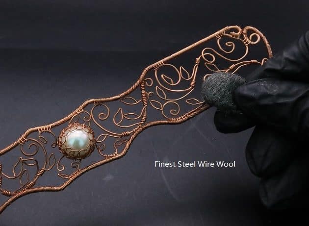 Wire-Wrapping Elven Statement Pearl Vine Cuff Bracelet Tutorial 57