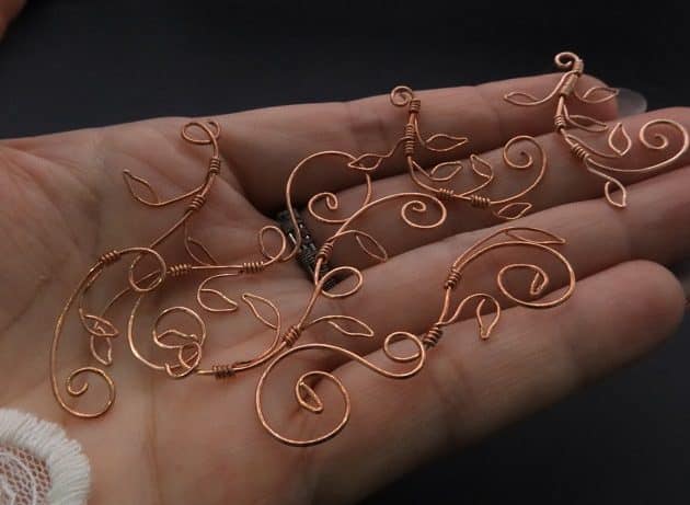 Wire-Wrapping Elven Statement Pearl Vine Cuff Bracelet Tutorial 9