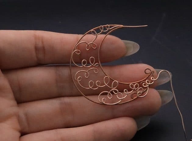 Wire-Wrapping Whimsy Star and Moon Statement Drop Earrings Tutorial 13
