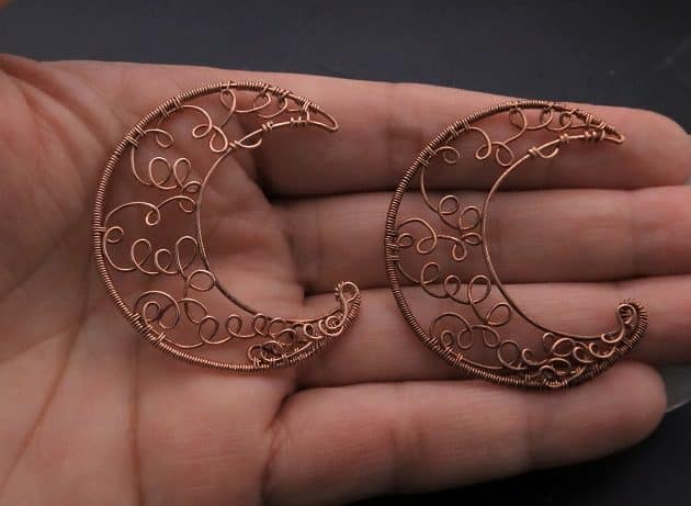 Wire-Wrapping Whimsy Star and Moon Statement Drop Earrings Tutorial 33