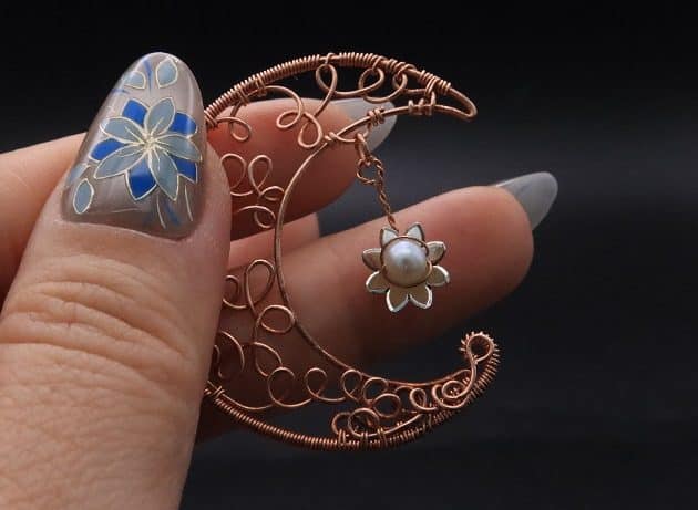 Wire-Wrapping Whimsy Star and Moon Statement Drop Earrings Tutorial 58