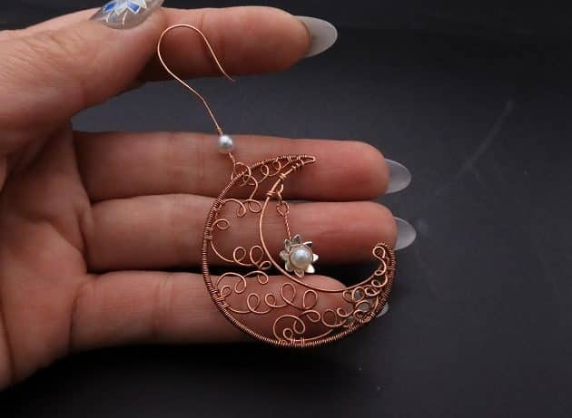 Wire-Wrapping Whimsy Star and Moon Statement Drop Earrings Tutorial 79