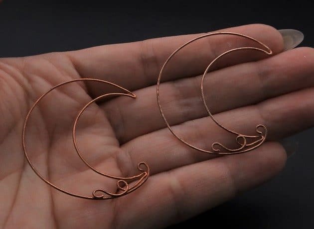 Wire-Wrapping Whimsy Star and Moon Statement Drop Earrings Tutorial 8