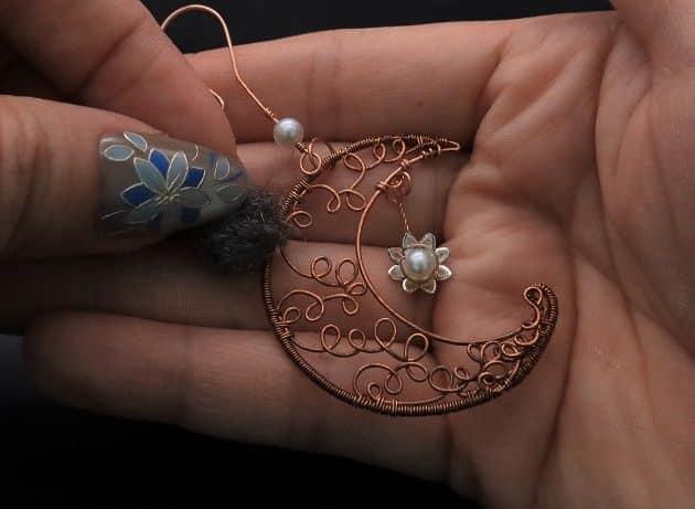 Wire-Wrapping Whimsy Star and Moon Statement Drop Earrings Tutorial 81