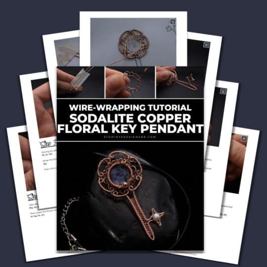 Sodalite Copper Floral Key Pendant Tutorial-Cover