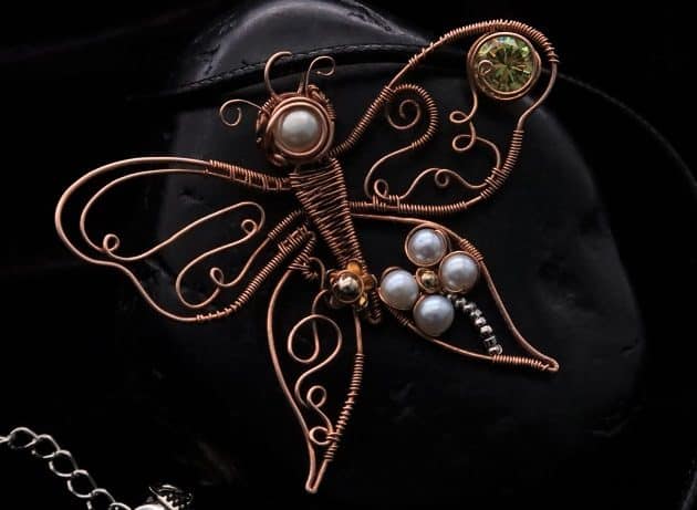Wire-Wrapping Gleaming Filigree Butterfly Statement Pendant Tutorial 0