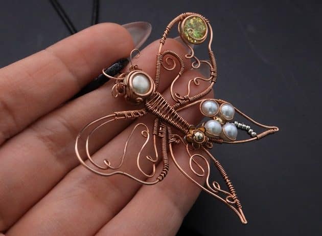 Wire-Wrapping Gleaming Filigree Butterfly Statement Pendant Tutorial 123