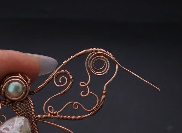 Wire-Wrapping Gleaming Filigree Butterfly Statement Pendant Tutorial 77
