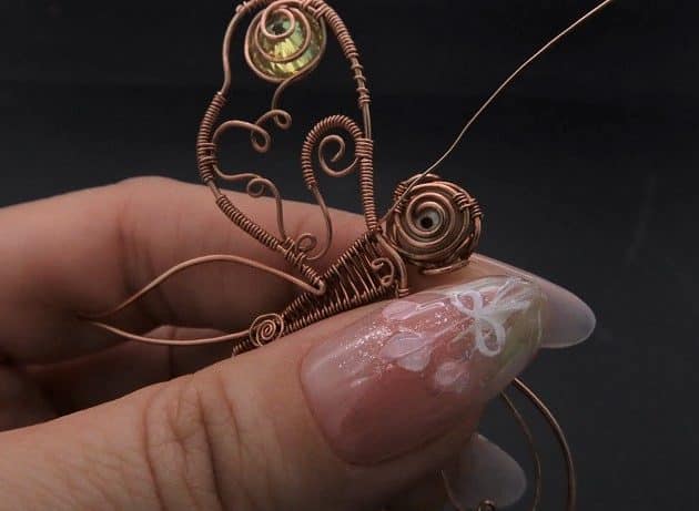 Wire-Wrapping Gleaming Filigree Butterfly Statement Pendant Tutorial 81