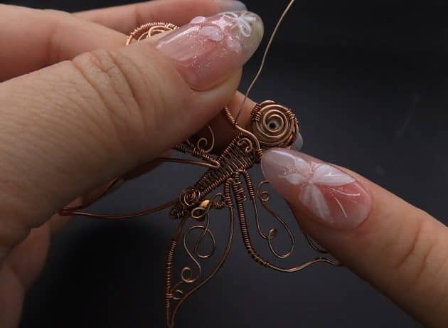 Wire-Wrapping Gleaming Filigree Butterfly Statement Pendant Tutorial 82